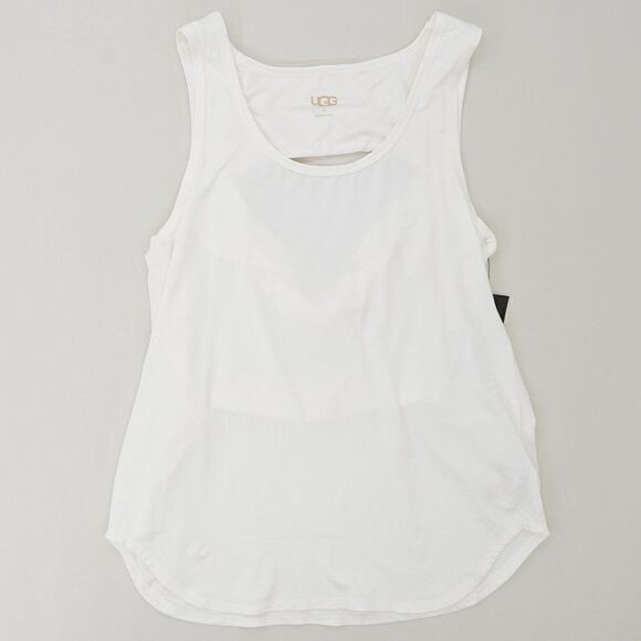 UGG Women's Rosie Back Cutout Tank Top White NWT - Picture 4 of 5